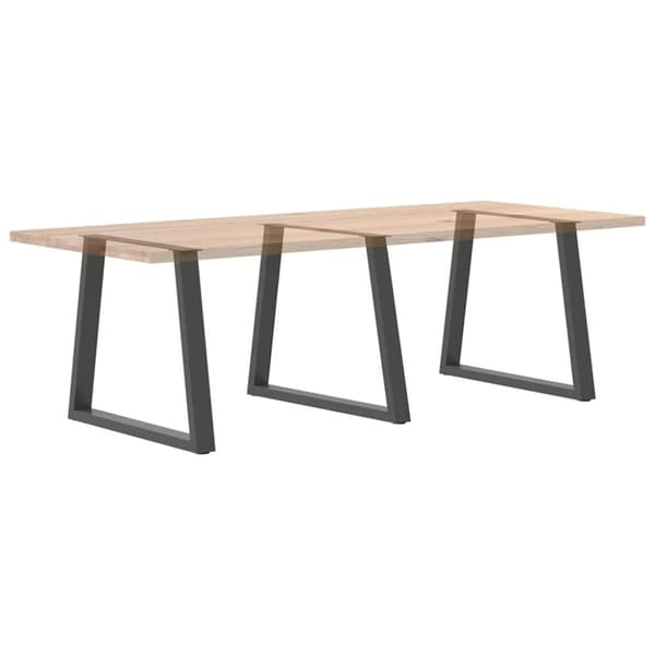 vidaXL Spisebordben V-formet 3 stk antrasitt 70 x (72-73,3) cm stål