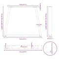 Miniatyrbilde 10 av 10: vidaXL Spisebordben V-formet 3 stk antrasitt 70 x (72-73,3) cm stål