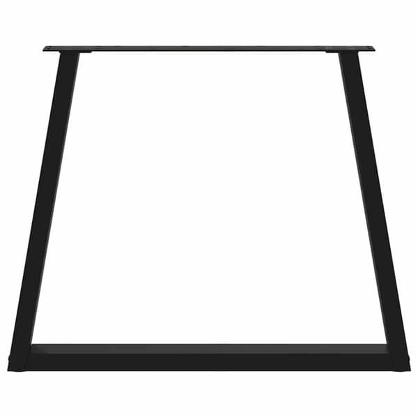 vidaXL Matbordsben V-formade 3 st svart 80x(72-73,3) cm stål