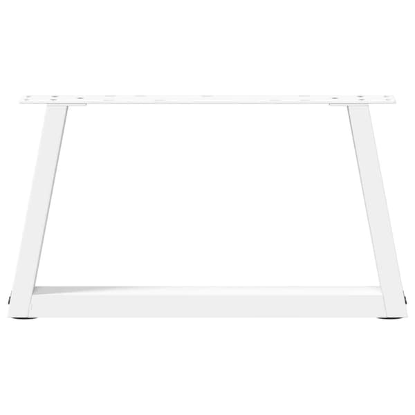 vidaXL Ruokapöydän jalat V-muoto 2 kpl Valkoinen 50x(30-31,3) cm Teräs