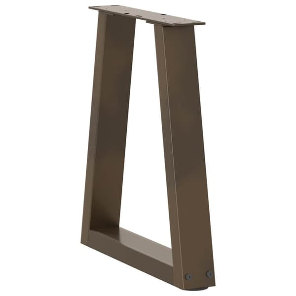 vidaXL Matbordsben V-formade 2 st naturstål 28x(42-43,3) cm stål