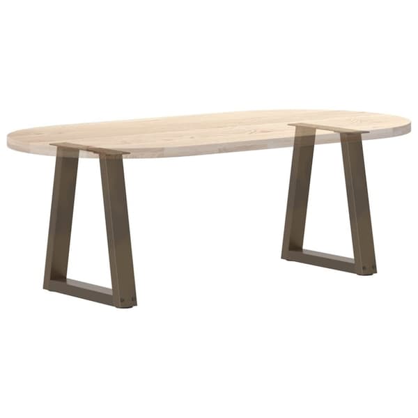 vidaXL Matbordsben V-formade 2 st naturstål 28x(42-43,3) cm stål