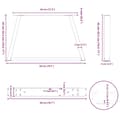 Miniatyrbilde 10 av 10: vidaXL Salongbordben V-formet 2 stk antrasitt 50x(42-43,3) cm stål