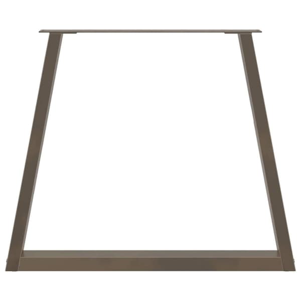vidaXL Spisebordben V-formet 2 stk naturstål 70 x (72-73,3) cm stål