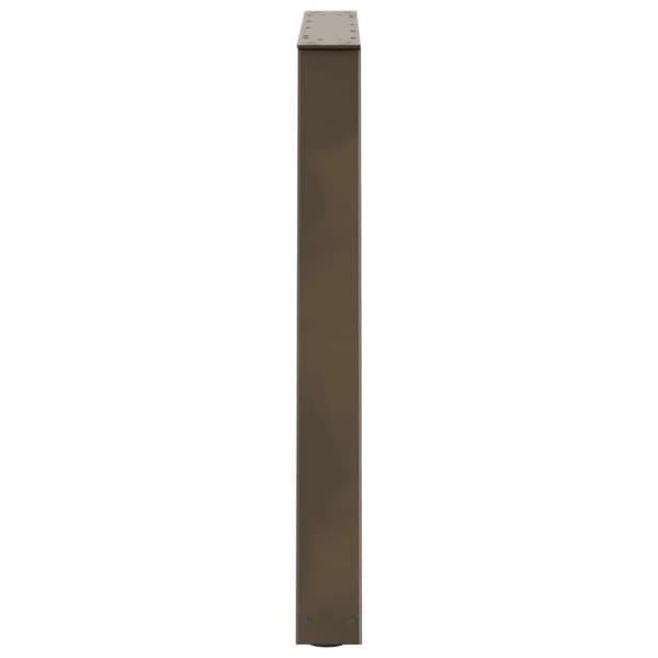 vidaXL Spisebordben V-formet 2 stk naturstål 70 x (72-73,3) cm stål