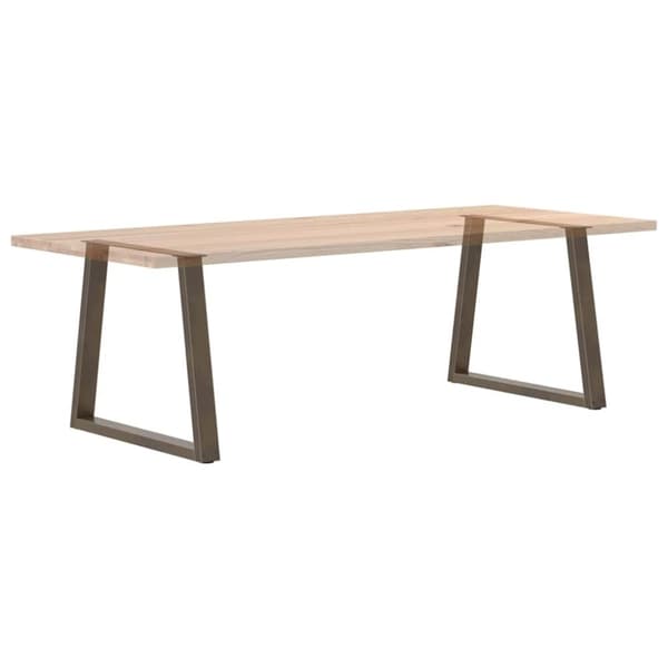 vidaXL Spisebordben V-formet 2 stk naturstål 70 x (72-73,3) cm stål