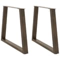 Miniatyrbilde 1 av 11: vidaXL Spisebordben V-formet 2 stk naturstål 70 x (72-73,3) cm stål