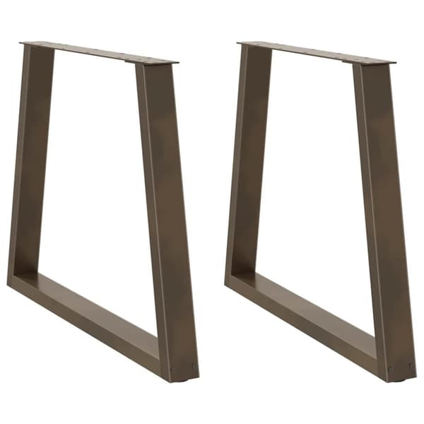 vidaXL Spisebordben V-formet 2 stk naturstål 70 x (72-73,3) cm stål