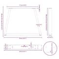 Pikkukuva 10 / 10: vidaXL Sohvapöydän jalat V-muotoiset 2 kpl musta 40x(30-31,3) cm teräs