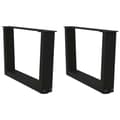 Pikkukuva 1 / 10: vidaXL Sohvapöydän jalat V-muotoiset 2 kpl musta 60x(30-31,3) cm teräs