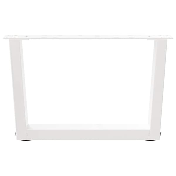 vidaXL Spisebordsben V-form 2 stk 50x(30-31,3) cm stål hvid