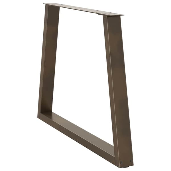 vidaXL Matbordsben V-formade 3 st naturstål 100x(72-73,3) cm stål