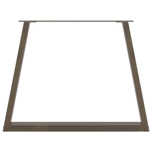 vidaXL Matbordsben V-formade 3 st naturstål 100x(72-73,3) cm stål