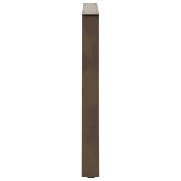 vidaXL Matbordsben V-formade 3 st naturstål 100x(72-73,3) cm stål