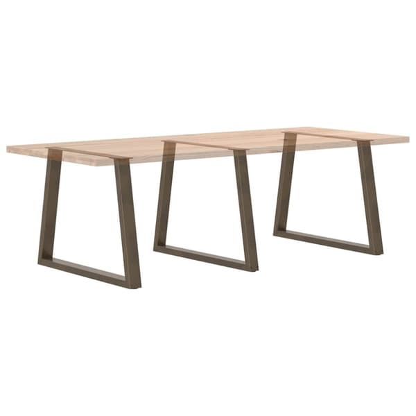 vidaXL Matbordsben V-formade 3 st naturstål 100x(72-73,3) cm stål
