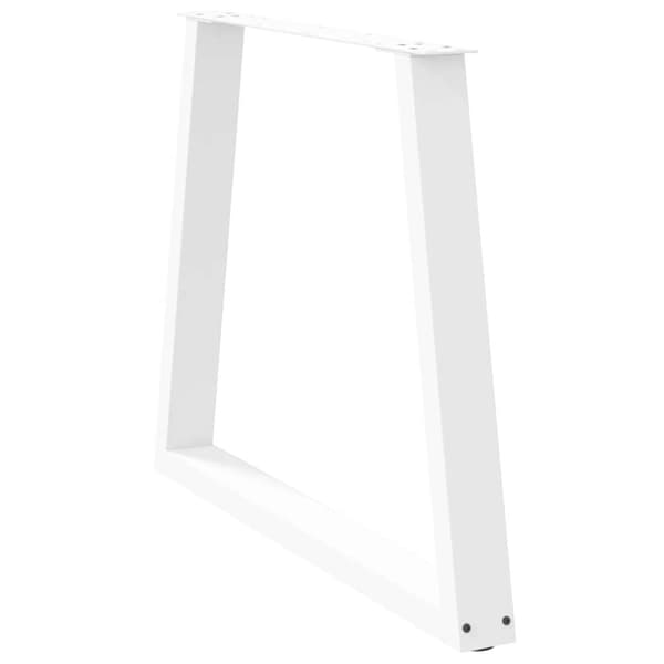 vidaXL Ruokapöydän jalat V-muotoiset 2 kpl valkoinen 70x(72-73,3) cm teräs