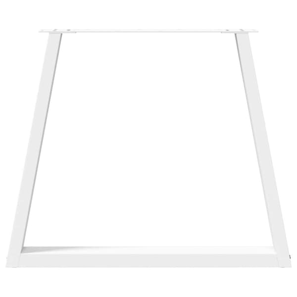 vidaXL Ruokapöydän jalat V-muotoiset 2 kpl valkoinen 70x(72-73,3) cm teräs