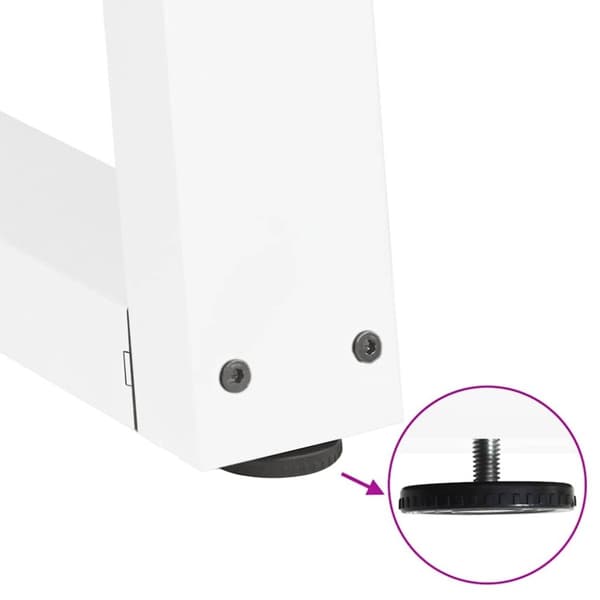 vidaXL Ruokapöydän jalat V-muotoiset 2 kpl valkoinen 70x(72-73,3) cm teräs