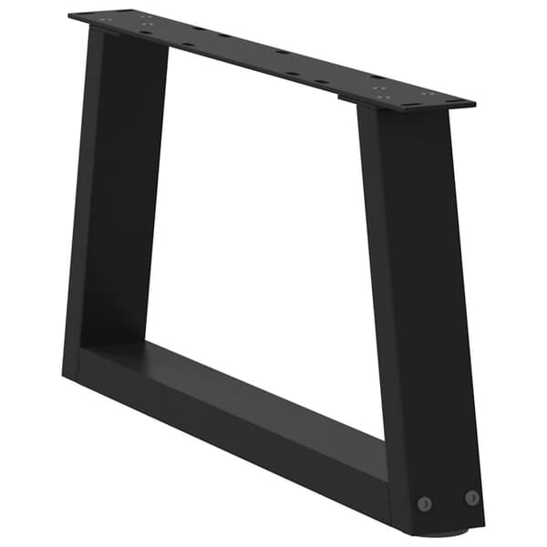 vidaXL Matbordsben V-formade 2 st svart 70x(30-31,3) cm stål