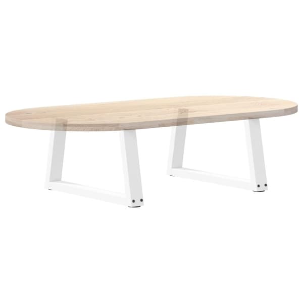 vidaXL Matbordsben V-formade 2 st vit 70x(30-31,3) cm stål