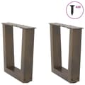 Miniatyrbilde 3 av 11: vidaXL Salongbordben V-formet 2 stk naturstål 40x(30-31,3) cm stål