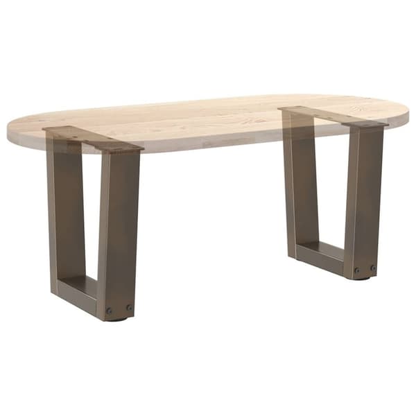 vidaXL Salongbordben V-formet 2 stk naturstål 40x(30-31,3) cm stål