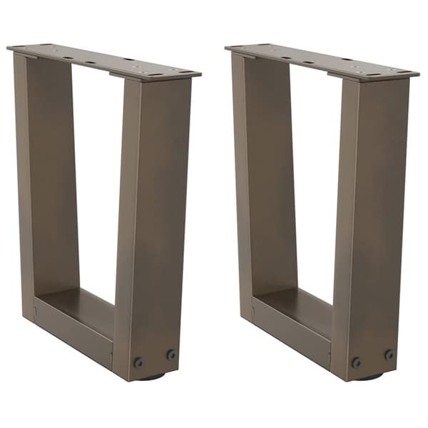 vidaXL Salongbordben V-formet 2 stk naturstål 40x(30-31,3) cm stål