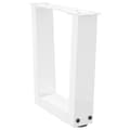 Miniatyrbilde 4 av 10: vidaXL Salongbordben V-formet 2 stk hvit 40x(30-31,3) cm stål