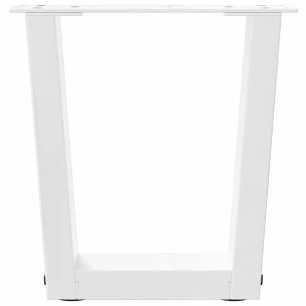 vidaXL Salongbordben V-formet 2 stk hvit 40x(30-31,3) cm stål