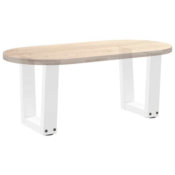 vidaXL Salongbordben V-formet 2 stk hvit 40x(30-31,3) cm stål