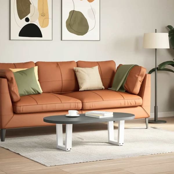 vidaXL Salongbordben V-formet 2 stk hvit 40x(30-31,3) cm stål