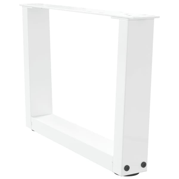 vidaXL Matbordsben V-formade 2 st vit 60x(30-31,3) cm stål