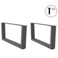 Pikkukuva 3 / 10: vidaXL Sohvapöydän jalat V-muotoiset 2 kpl antrasiitti 70x(30-31,3) cm teräs
