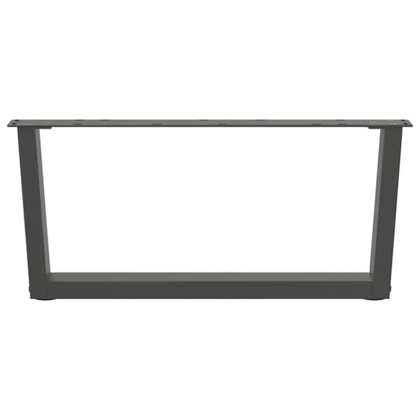 vidaXL Sohvapöydän jalat V-muotoiset 2 kpl antrasiitti 70x(30-31,3) cm teräs