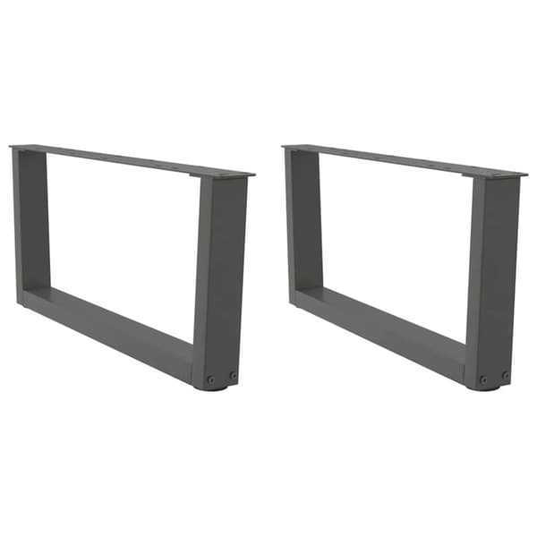 vidaXL Sohvapöydän jalat V-muotoiset 2 kpl antrasiitti 70x(30-31,3) cm teräs