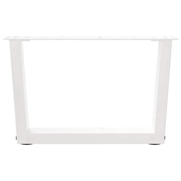 vidaXL Ruokapöydän jalat V-muoto 2 kpl Valkoinen 60x(30-31,3) cm Teräs