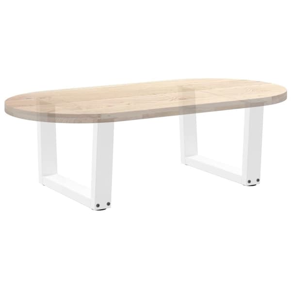 vidaXL Ruokapöydän jalat V-muoto 2 kpl Valkoinen 60x(30-31,3) cm Teräs