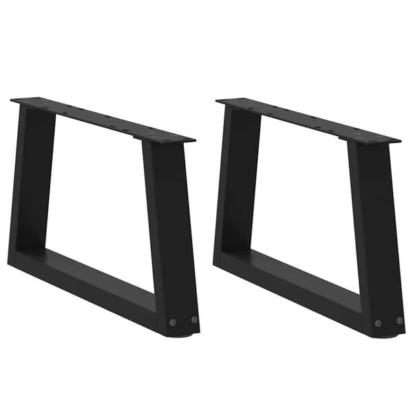 vidaXL Ruokapöydän jalat V-muoto 2 kpl Musta 60x(30-31,3) cm Teräs
