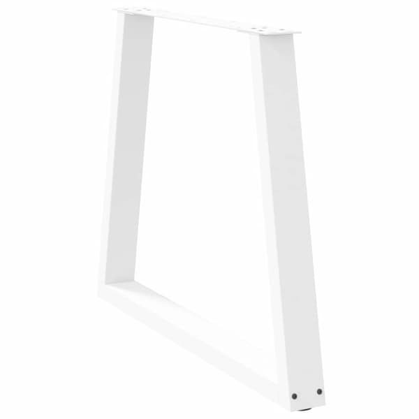 vidaXL Spisebordben V-formet 3 stk hvit 70 x (72-73,3) cm stål