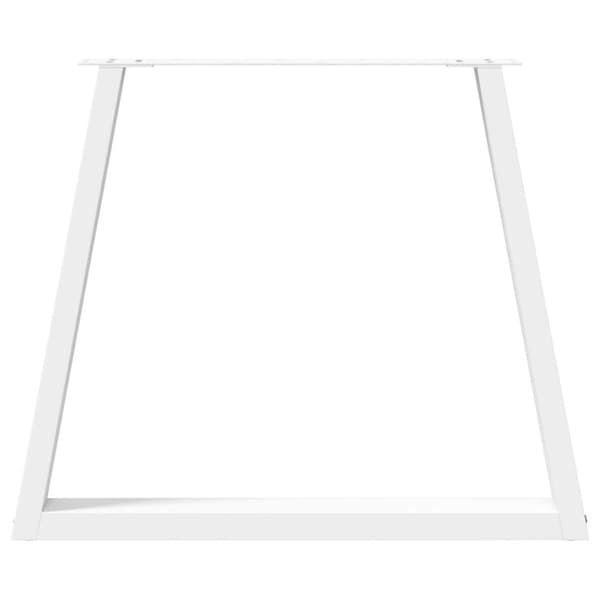 vidaXL Spisebordben V-formet 3 stk hvit 70 x (72-73,3) cm stål