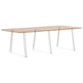 Miniatyrbilde 8 av 10: vidaXL Spisebordben V-formet 3 stk hvit 70 x (72-73,3) cm stål
