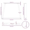 Miniatyrbilde 10 av 10: vidaXL Spisebordben V-formet 3 stk hvit 70 x (72-73,3) cm stål