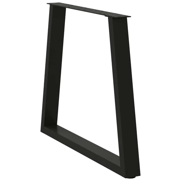 vidaXL Matbordsben V-formade 3 st svart 70x(72-73,3) cm stål
