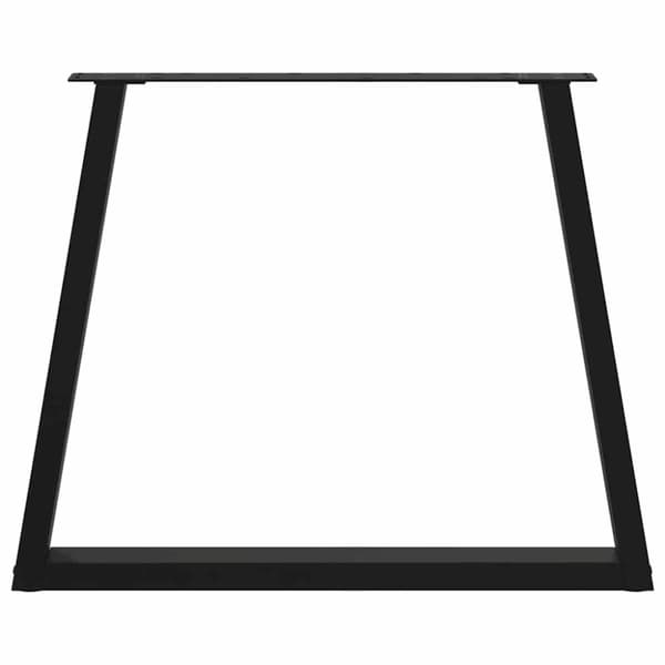 vidaXL Matbordsben V-formade 3 st svart 70x(72-73,3) cm stål