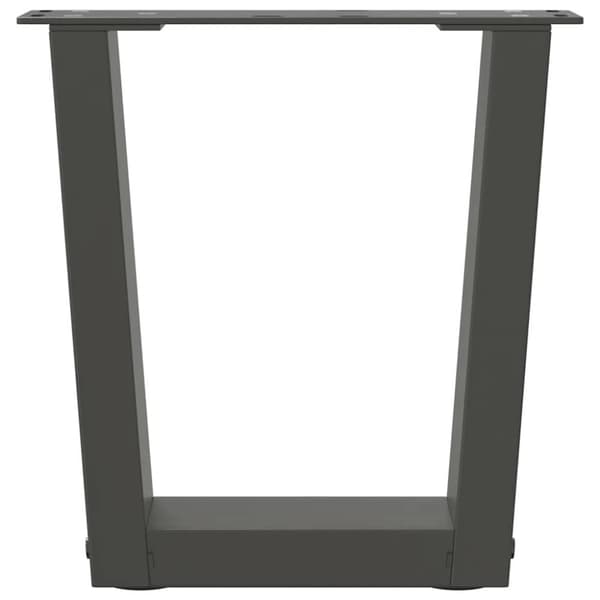 vidaXL Matbordsben V-formade 2 st antracit 30x(30-31,3) cm stål