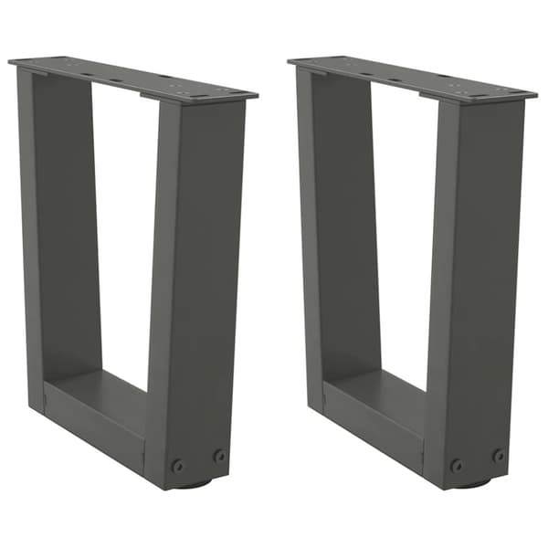 vidaXL Spisebordben V-formet 2 stk antrasitt 30x(30-31,3) cm stål