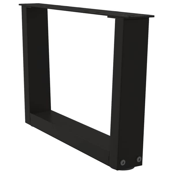 vidaXL Matbordsben V-formade 2 st svart 50x(30-31,3) cm stål