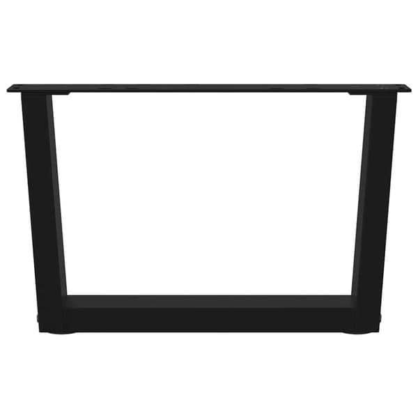 vidaXL Matbordsben V-formade 2 st svart 50x(30-31,3) cm stål
