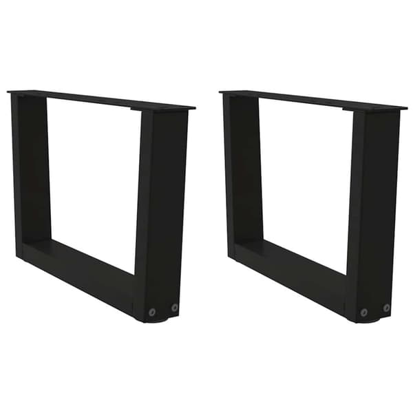 vidaXL Matbordsben V-formade 2 st svart 50x(30-31,3) cm stål