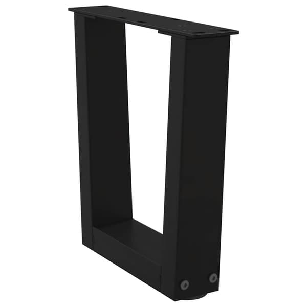 vidaXL Matbordsben V-formade 2 st svart 40x(30-31,3) cm stål